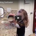 Little Girl Gets Confused While Cooking With Mom